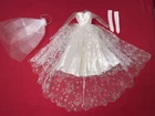 Nice! Vintage Barbie Wedding Day Set 1959-1962 No Holes! Gown Veil Gloves Only