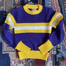 Vintage Small 1960s-1970's Cheerleader Supply Cropped Sweater Rockabilly Preppy