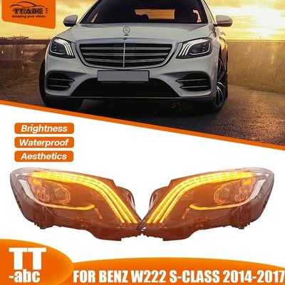 For Mercedez Benz S CLASS W222 14-17 LED Front Headlight DRL Projector&Facelift