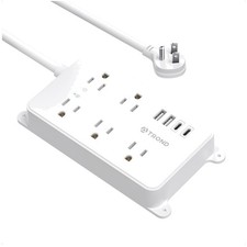 9-in-1 Power Strip Surge Protector, 5 Outlets, 4 USB Ports