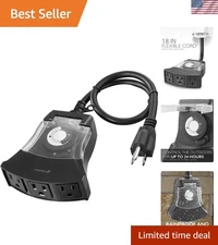 Rainproof Outdoor Light Timer - Mechanical Control for Stress-Free Lighting