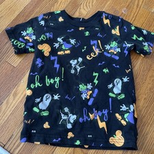 Disney Parks Halloween Mickey Mouse Ghost Eek Shirt XS 4 Kids
