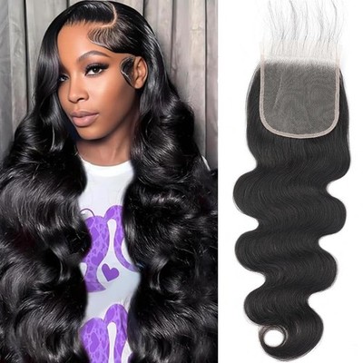 5x5 HD Transparent Skinlike Lace Closure 5x5 Human Hair Body Wave Brazilian Lace