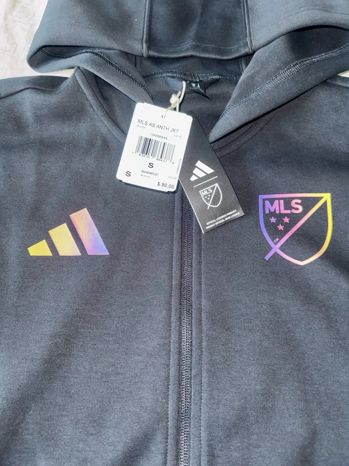 Мужская толстовка с капюшоном Adidas Black 2024 MLS All-Star Game Anthem на молнии размер Small - Изображение 2 из 4