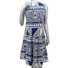 Vintage 1970's Mod Dropped Waist Pleated Hawaiian Midi Dress by MALIA Honolulu