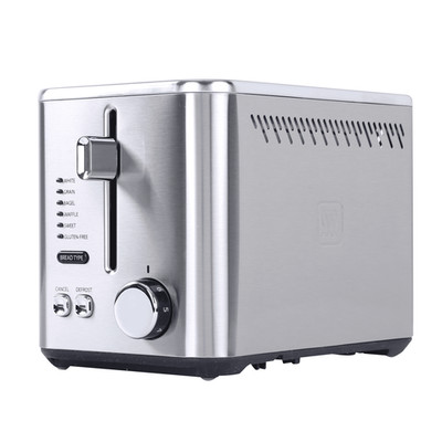 Stainless Steel 2 Slice Toaster Extra Wide Slots High Rise Lift 900W