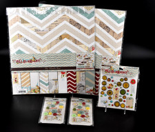 ALL IS BRIGHT My Mind's Eye Christmas 12x12 Paper Stickers Brads, Buttons NEW