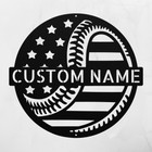 Personalized Americas Pastime Metal Sign Custom Decor for Baseball Lovers Gift