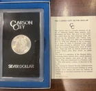 1884-CC Morgan Silver Dollar GSA Carson City Box & COA