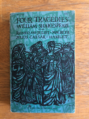 Four Tragedies by William Shakespeare 2nd Printing 1961 Washington Square Press