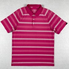 Oakley Polo Shirt Mens Medium Pink Hydrolix Golf Casual Vacation Travel Work
