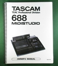Tascam 688 MidiStudio Instruction Manual: 61 Pages with Protective Covers 