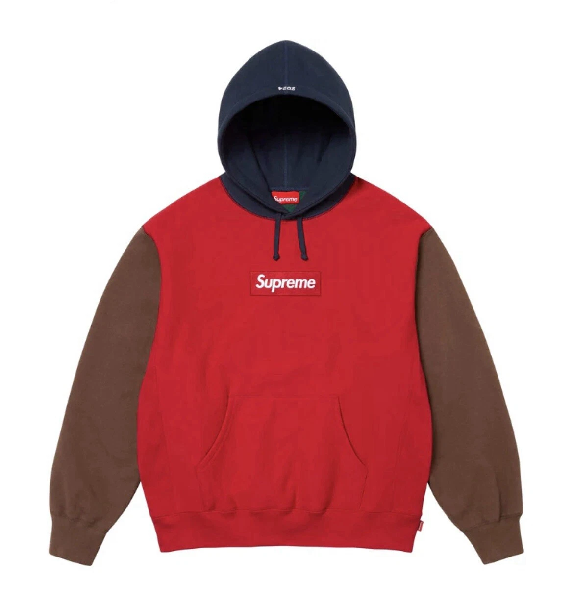 IN HAND Supreme Box Logo FW24 Sweat à Capuche Multicolore XXL 2XL TAILLE RARE Color Block