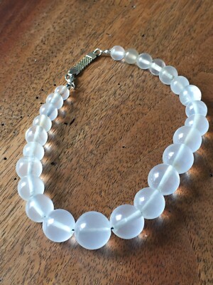 Collier Vintage Perles En Cristal De Roche Naturel – Style Ancien Et Authentique