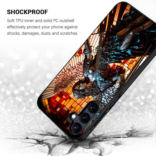 Stained glass battle angel Anti Scratch For Samsung A15 A16 S23 S24 S25 Ultra FE - 第 9/25 張圖片