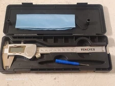 TENGYES Digital Electronic Caliper Micrometer Measuring Tool Stainless Steel 6In