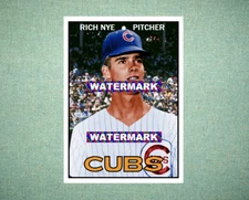 Rich Nye Chicago Cubs 1967 Style Custom Baseball Art Card