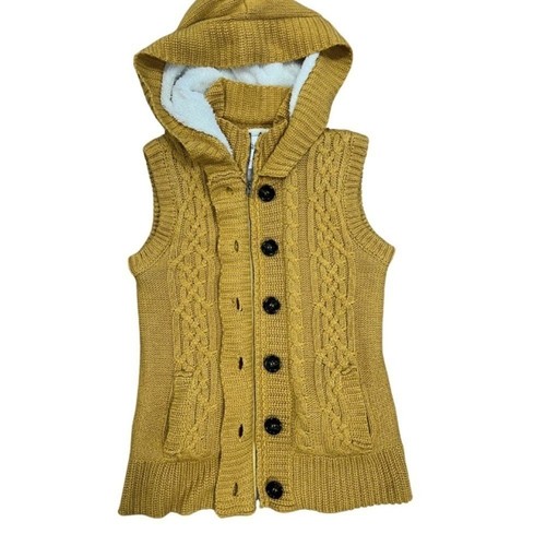 Ci Sono by Cavalini Women Sleeveless Hooded Sweater Size L - Picture 5 of 10