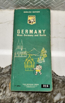 Michelin Green Guide Germany W. Germany Berlin Vintage 1967 Tourist Travel Maps