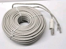 100Ft Cat6 UTP Ethernet Network Cable Gray 23 AWG Protective End Indoor/Outdoor