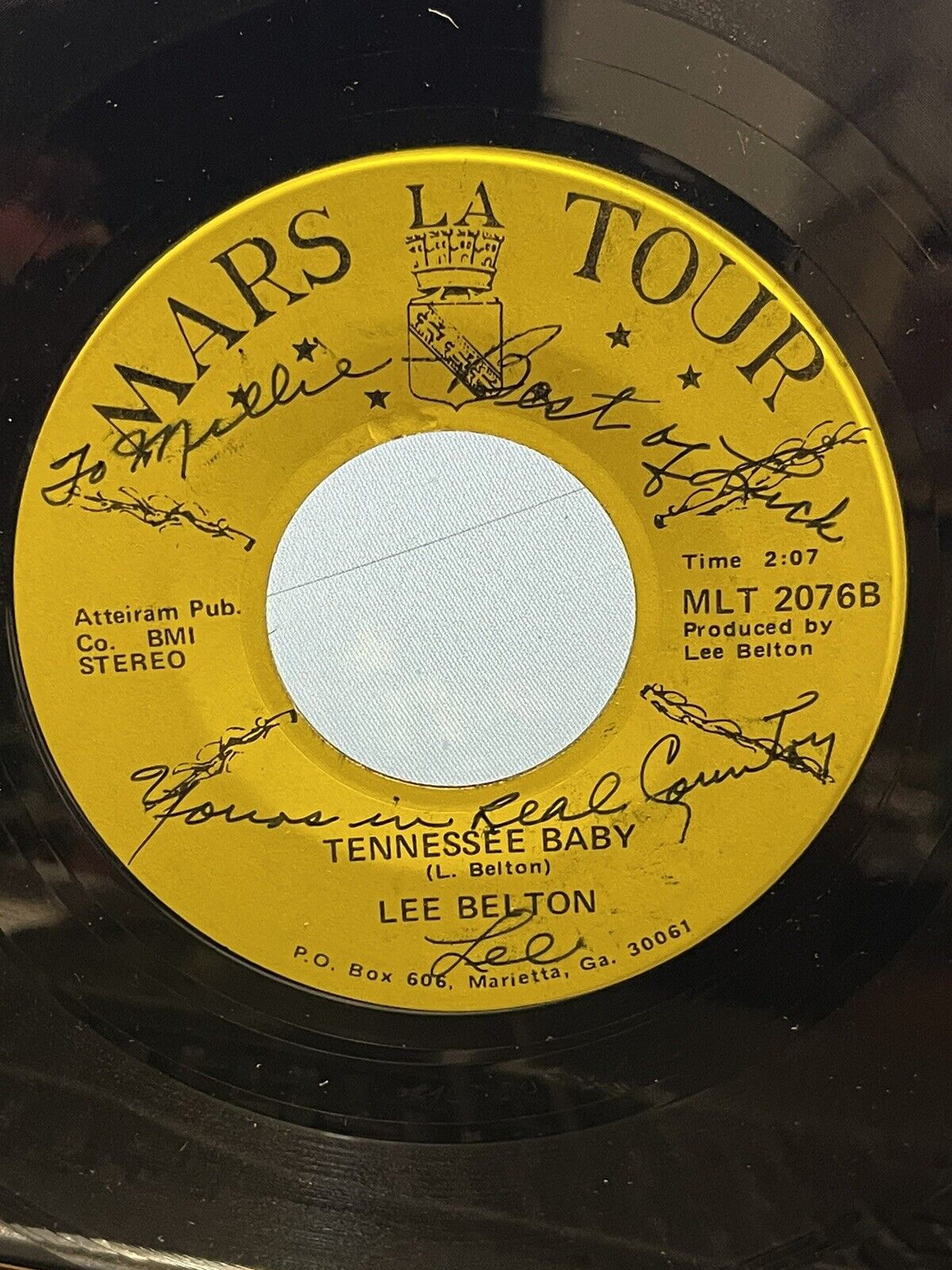 Lee Belton  TENNESSEE BABY /GARBAGE MAN BLUES - MARS LA TOUR 2076 AUTOGRAPH HEAR