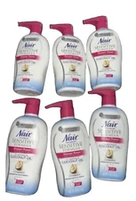 6 Nair Hair Remover Sensitive Shower Power Coconut Vitamin E Oil Lot