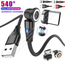 3 PACK Magnetic Phone Charger Fast Charging Cable For Micro USB/Type C/ iPhone