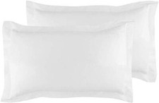 King Pillow Shams Set of 2 White Pillow Shams King 20X36 Pillow Covers 100