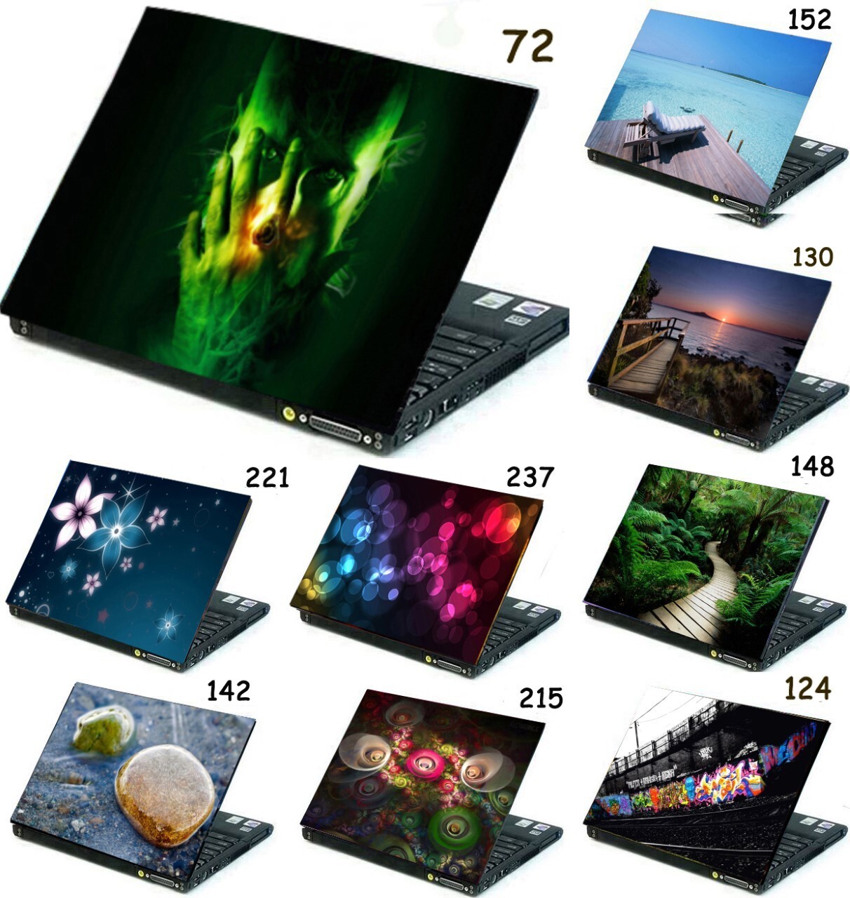 15.4" Laptop Skin Notebook Sticker Cover Decal Hundreds Design