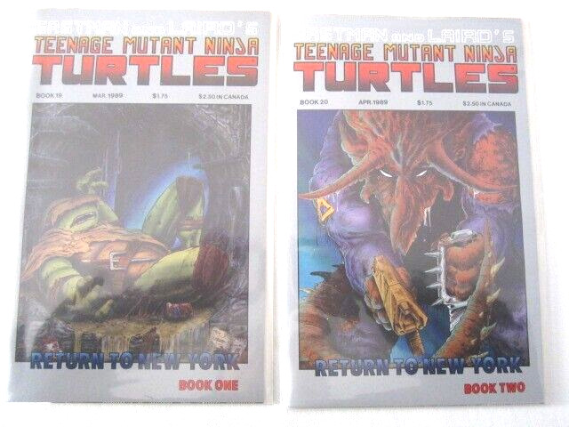 2 1989Teenage Mutant Ninja Turtles  Return To New York BOOK 1+2 Mirage