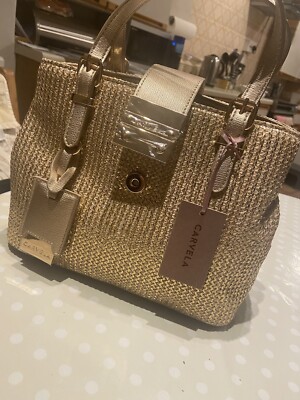 Carvela Gold Raffia Handbag UK