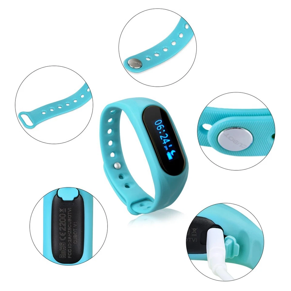 Pulsera inteligente CUBOT V1 rastreador de actividad física pulsera con podómetro paso... Foto 3 de 4
