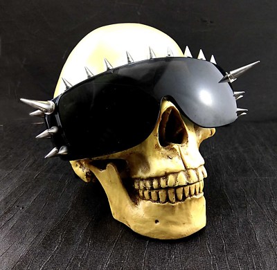 Cool Rock Punk Spike Sunglasses Metal Studded Moto Biker