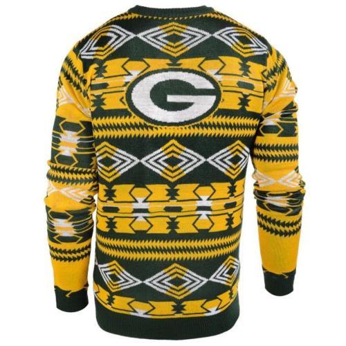 Green Bay Packers AZTEC Ugly Christmas Sweater New All Sizes
