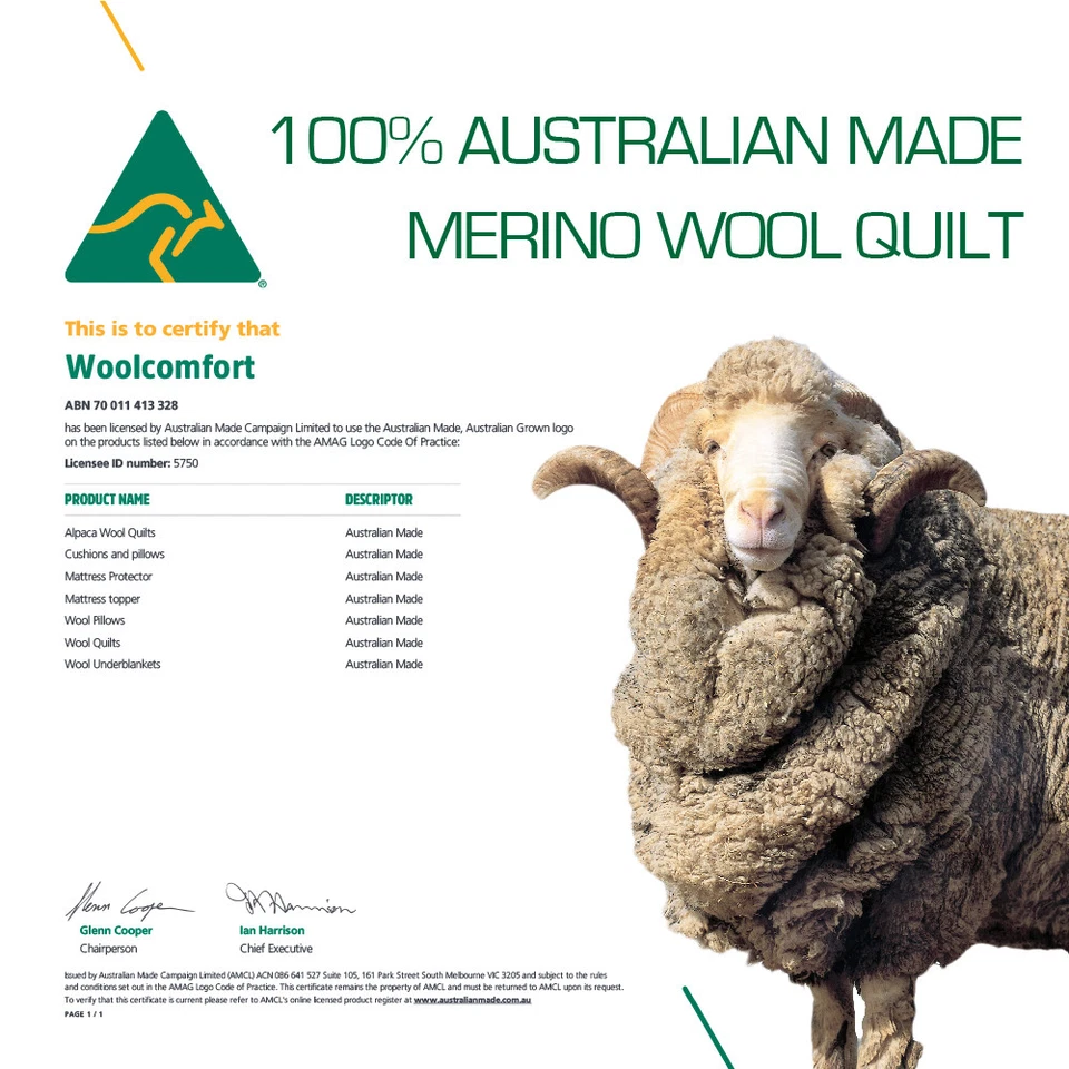 ALL SIZE 100% Australian Made Merino Wool Quilt 200 350 500 700 GSM Duvet - image 2 of 4