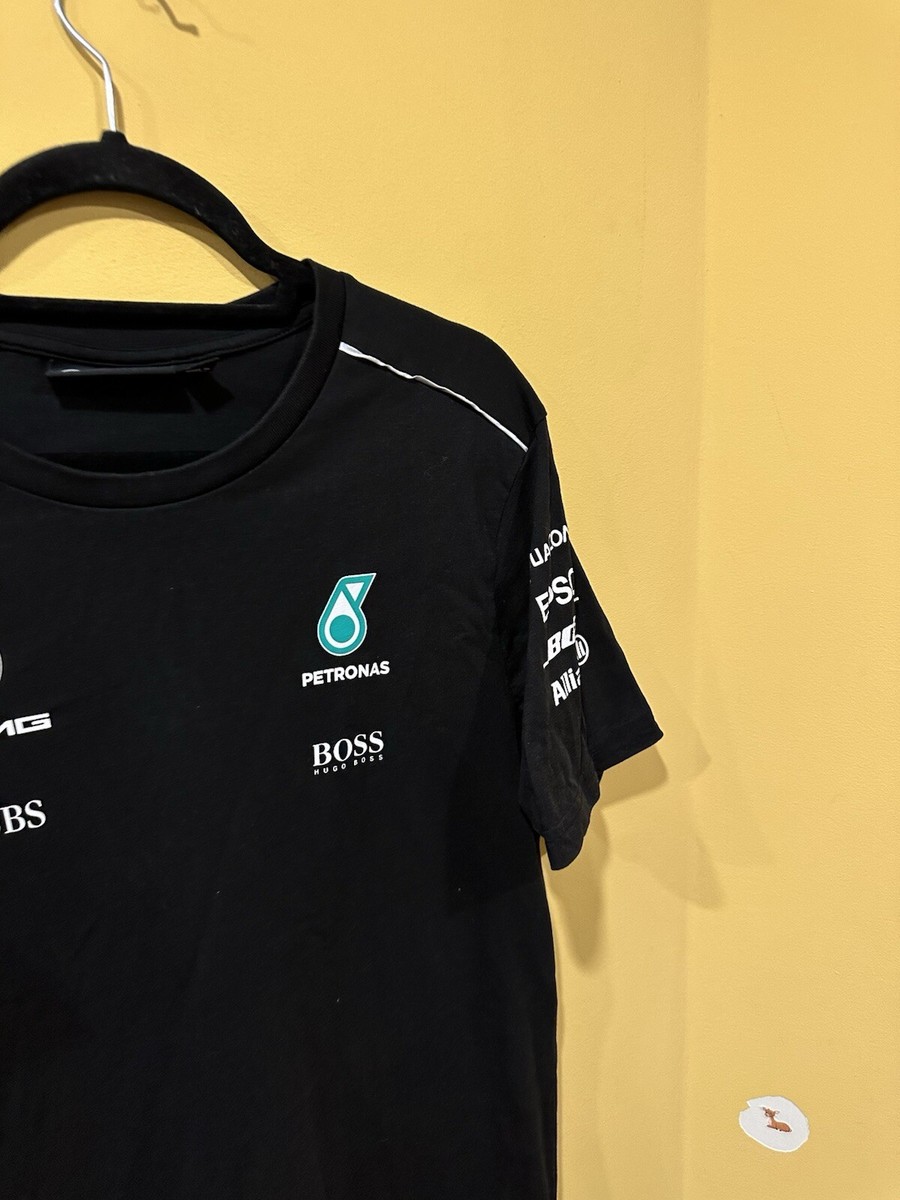 Mens Vintage Hugo Boss Mercedes AMG petronas T-shirt racing size L