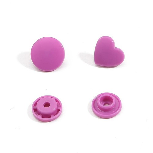 Heart Snaps Plastic Decorative Buttons Clothes Snap Fasteners Clothing - Picture 18 of 24