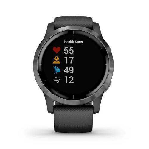 Garmin Vivoactive 4 Multisport Smartwatch HR GPS Sports Watch - Black/Slate - Afbeelding 2 van 8