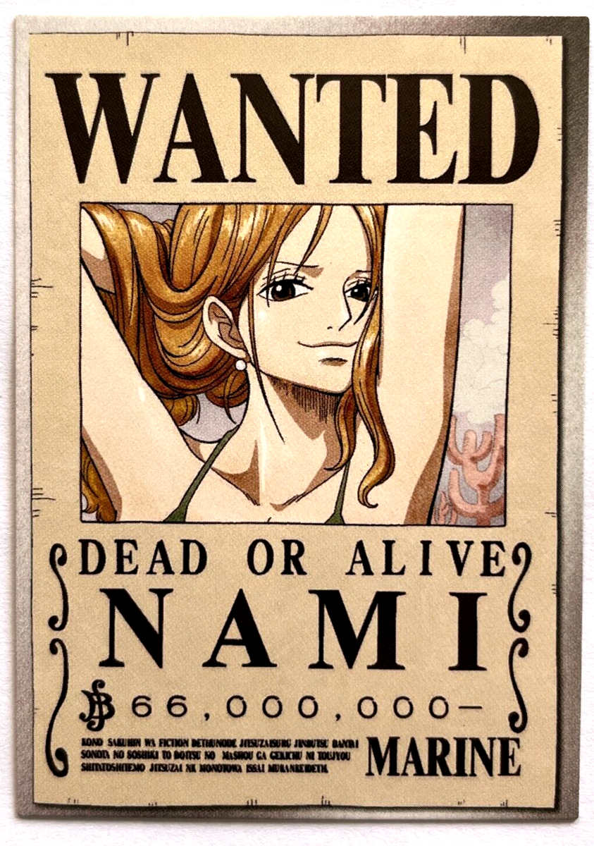 2022 ONE PIECE Epic Journey Panini Card #128 NAMI WANTED Italy