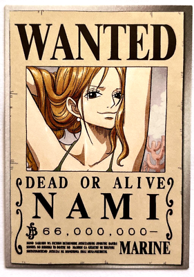 2022 ONE PIECE Epic Journey Panini Card #128 NAMI WANTED Italy