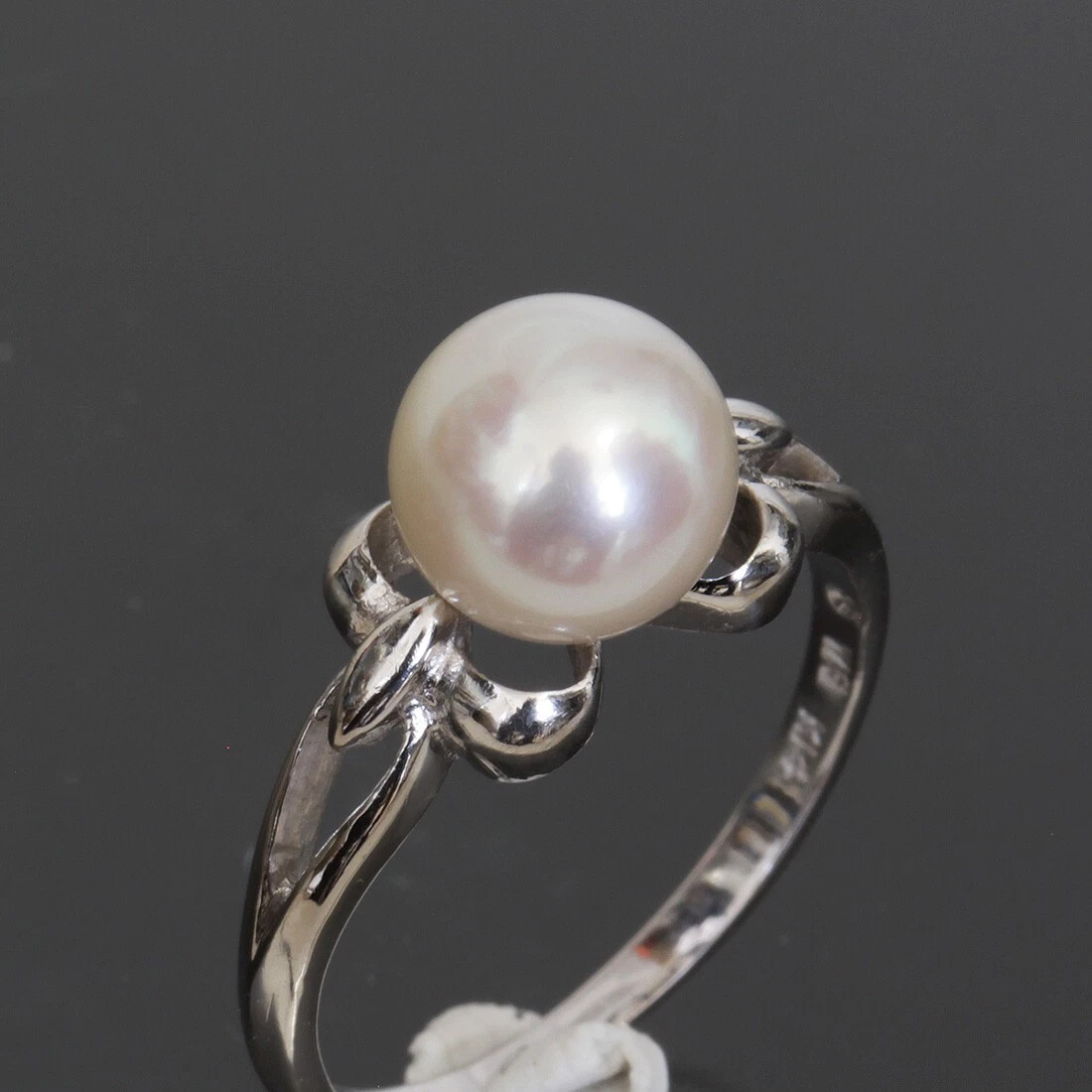 Akoya pearl ring white gold shop