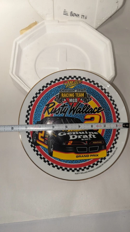 NASCAR Rusty Wallace #2 Miller Genuine Draft Racing Team Decorative Plate VGC - Image 4 of 4