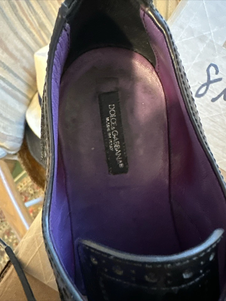 Dolce & Gabbana Zapatos Derby Punta de Ala Negros Mujer 35 (UE) US 4 Foto 4 de 4