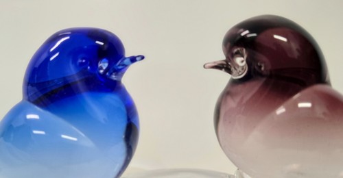 Murano Art Glass Love Birds on a Branch Signed Numbered Made in Italy - Picture 4 of 16