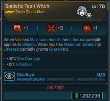 Borderlands 4 ⭐ TEEN WITCH CLASS CLASS MOD⭐VEX SIREN ⭐5 GRAVE THIRST⭐GUN DAMAGE