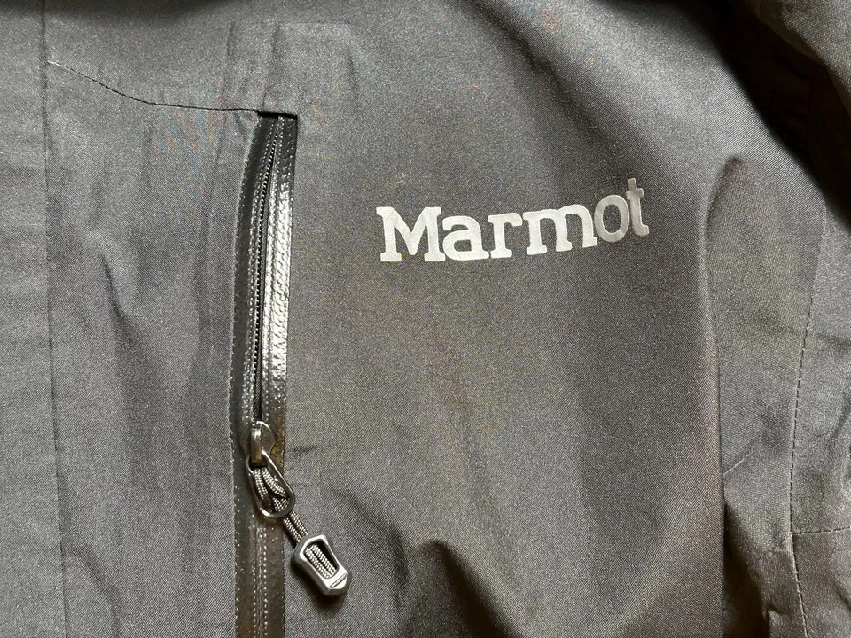 Chaqueta Marmot Para Hombres S Negra GORE-TEX Con Capucha Impermeable Shell Pit Cremalleras M3150 *LEER Foto 4 de 4