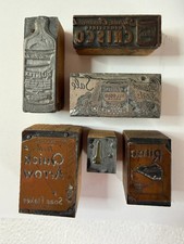 Vintage Letterpress Printing Block - Various Advertising Pieces