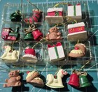 Christmas Hanging Ornament Set 16pc Hand Painted Polystone Multicolor. — photo 4