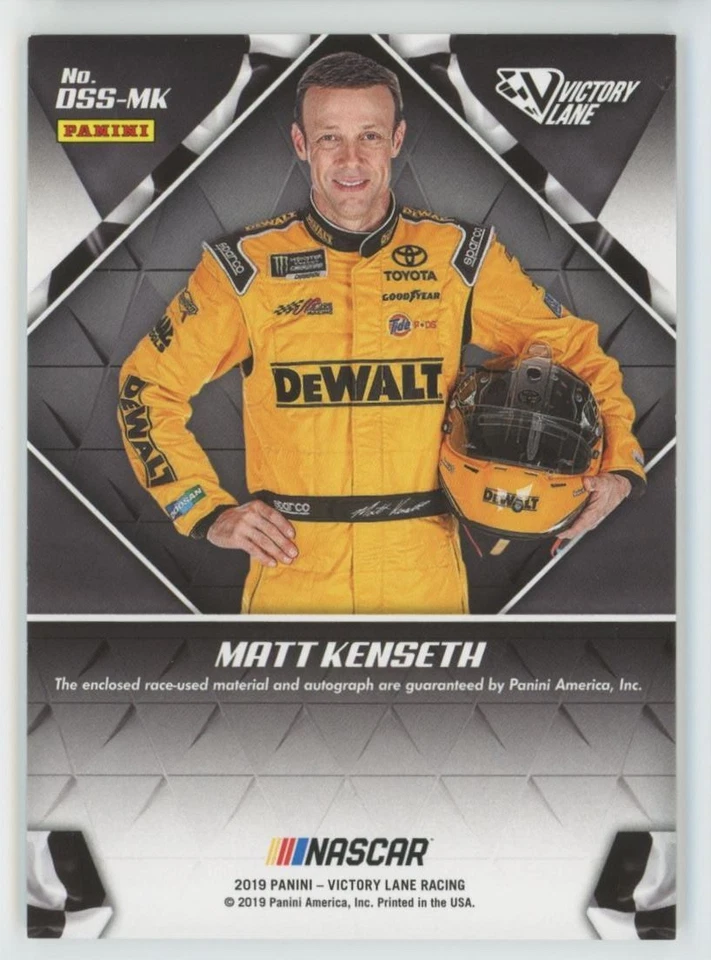 2019 Panini Victory Lane Matt Kenseth Auto Patch Nascar #DSS-MK C07 - Image 2 of 2