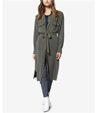 Sanctuary Clothing Womens Boyfriend for Life Shirt Dress Midi Dress, green, XS